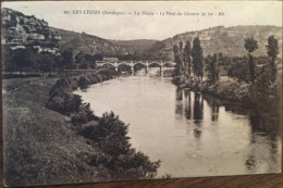 Cpa 24 Dordogne, Les Eyzies, La Vézère, Le Pont Du Chemin De Fer, éd Bloc Frères, - Les Eyzies