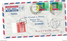 104 - 69 - Enveloppe Envoyée De Ceylon En Suisse - Timbre Suisse Avec Cachet "T" Taxe 1966 - Portomarken