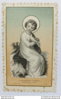 Bn29 Antico Santino Merlettato-holy Card Bambino Gesu' - Santini