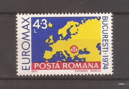 LP 856 Romania -1974 - EXPOZITIA DE MAXIMAFILIE EUROMAX - BUCURESTI, Nestampilat - Andere & Zonder Classificatie
