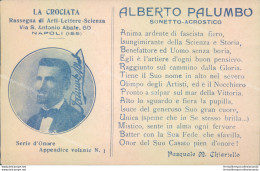 Ab106 Cartolina   Napoli Alberto Palumbo Sonetto Acrostico Autografo - Otros & Sin Clasificación