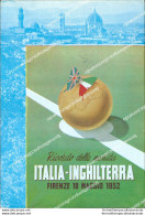 Bo449 Cartolina Firenze Ricordo Della Partita Italia-inghilterra 1952 - Sonstige & Ohne Zuordnung