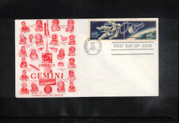 USA  1967 Space / Weltraum Project Gemini Interesting Cover - United States