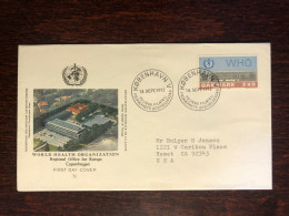 DENMARK FDC COVER 1972 YEAR WHO HEALTH MEDICINE STAMPS - FDC