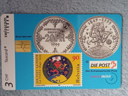 SWITZERLAND - V-135 - Die Post - Coins And Stamp - 1.000EX. - Switzerland