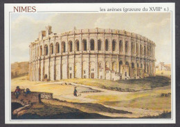 130819/ Gravure, Cornelius APOSTOOL, *Nîmes, Les Arènes à La Fin Du XVIIIe*, Musée Du Vieux Nîmes - Altri & Non Classificati