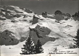 11850990 Truebsee OW Jochpass Skiabfahrt Mit Wendenstoecke Engelberg - Autres & Non Classés