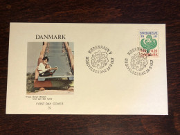 DENMARK FDC COVER 1977 YEAR MENTALLY SICK PSYCHIATRY HEALTH MEDICINE STAMPS - FDC