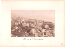 Italie - GÊNES - GENOVA - Photo 19è Siècle 9,2 X 14,9 Cm Sur Support Cartonné 16 X 22,1 Cm - NERVI - PANORAMA - Genova (Genoa)