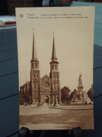 Belle Cpa Sépia Anvers - Antwerpen - Eglise Saint-Joseph Et La Statue Du Baron Loos - St Jozefs' Kerk En Hef Standbeeld - Antwerpen