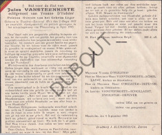 WOII - J. Vansteenkiste °Ponches-Estruval 1917 Doodgemarteld Politiek Gevangene Flossenburg 1945 Houthult/Zarren (F579) - Esquela