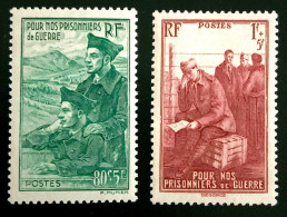 1941 FRANCE N 474 / 475 POUR NOS PRISONNIERS DE GUERRE - NEUF** - Unused Stamps