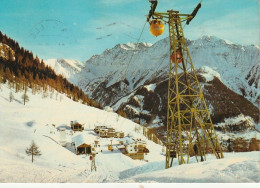 COURMAYEUR OVOVIA PLAN CHECROUIT AMPIA VEDUTA INVERNALE VIAGGIATA ANNO 1972 - Sonstige & Ohne Zuordnung