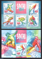 Guinea Bissau 2013 Olympics Winter Games 2 S/s, Mint NH, Sport - Ice Hockey - Olympic Winter Games - Skating - Skiing - Jockey (sobre Hielo)