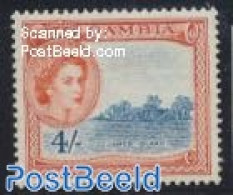Gambia 1953 4Sh, James Island, Stamp Out Of Set, Unused (hinged), Nature - Gambie (...-1964)