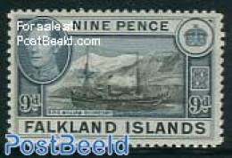 Falkland Islands 1938 9p, Stamp Out Of Set, Unused (hinged), Transport - Ships And Boats - Barche