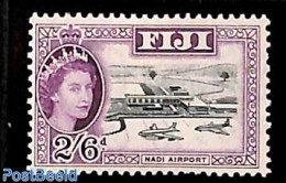 Fiji 1959 2/6Sh, WM4, Stamp Out Of Set, Mint NH, Transport - Aircraft & Aviation - Aviones