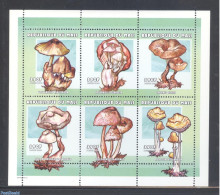 Mali 2000 Mushrooms 6v M/s (6x390F), Mint NH, Nature - Mushrooms - Mushrooms