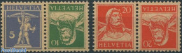 Switzerland 1924 Tete Beche Pairs (2), Mint NH - Unused Stamps