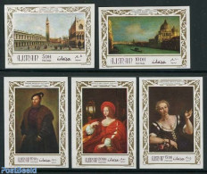 Ajman 1969 Italian Paintings 5v, Imperforated, Mint NH, Art - Paintings - Adschman