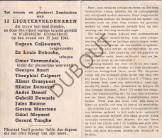 WOII - Lichtervelde, E. Callewaert, Burgemeester, E.a. - Terechtgesteld Te Wolfenbüttel Duitsland 1944 (F585) - Obituary Notices