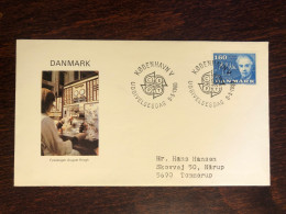 DENMARK FDC COVER 1980 YEAR KROGH PHYSIOLOGY  HEALTH MEDICINE STAMPS - FDC