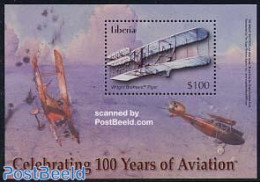 Liberia 2003 Aviation History S/s, Wright Brothers Flyer, Mint NH, Transport - Aircraft & Aviation - Vliegtuigen