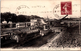 20543 Cpa 47 Agen - Passerelle Sur La Ligne Du Midi Et Dépôt Des Machines - Agen