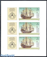 Hungary 1986 Stockholmia M/s Imperforated, Mint NH, Transport - Philately - Ships And Boats - Nuovi