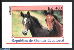 Equatorial Guinea 1976 Holstein Horse S/s, Mint NH, Nature - Horses - Guinea Ecuatorial