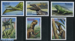 Gabon 2000 Preh. Animals 6v, Mint NH, Nature - Prehistoric Animals - Ungebraucht