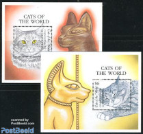 Dominica 2000 Cats 2 S/s, Mint NH, Nature - Cats - Dominicaanse Republiek