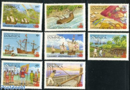 Dominica 1987 Discovery Of America 8v, Mint NH, History - Transport - Explorers - Ships And Boats - Explorers