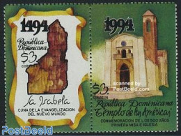Dominican Republic 1994 Evangelisation 2v [:], Mint NH, Religion - Churches, Temples, Mosques, Synagogues - Religion - Eglises Et Cathédrales