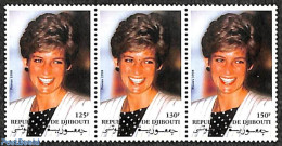 Djibouti 1998 Death Of Diana 3v [::], Mint NH, History - Charles & Diana - Kings & Queens (Royalty) - Familias Reales
