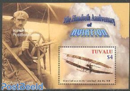 Tuvalu 2003 Glenn Curtis S/s, Mint NH, Transport - Aircraft & Aviation - Flugzeuge