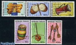 Togo 1977 Music Instruments 6v, Mint NH, Performance Art - Music - Musical Instruments - Música