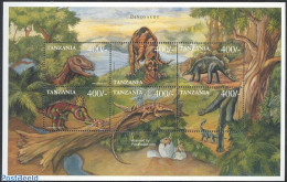 Tanzania 1999 Prehistoric Animals 6v M/s, Mint NH, Nature - Prehistoric Animals - Prehistorisch