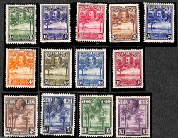 Sierra Leone 1932 Definitives 13v, Unused (hinged), Nature - Trees & Forests - Rotary, Lions Club