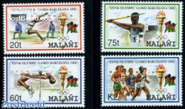 Malawi 1992 Olympic Games Barcelona 4v, Mint NH, Sport - Athletics - Olympic Games - Athletics