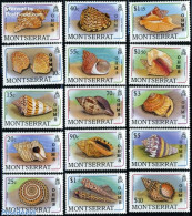 Montserrat 1989 On Service 15v, Mint NH, Nature - Shells & Crustaceans - Mundo Aquatico