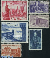 Monaco 1947 Stamp Centenary 6v, Mint NH, Transport - Various - Ships And Boats - Lighthouses & Safety At Sea - Nuevos