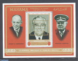 Manama 1970 Death Of Charles De Gaulle S/s, Mint NH, History - Manama