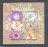 Maldives 2002 Flowers 6v M/s, Mint NH, Nature - Flowers & Plants - Maldivas (1965-...)