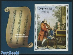 Ajman 1969 Mozart S/s, Mint NH, Performance Art - Amadeus Mozart - Music - Musik