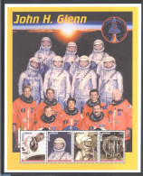 Antigua & Barbuda 1999 John Glenn 4v M/s, Mint NH, Transport - Space Exploration - Antigua Et Barbuda (1981-...)