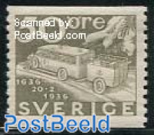 Sweden 1936 50o, Stamp Out Of Set, Unused (hinged), Transport - Automobiles - Ongebruikt