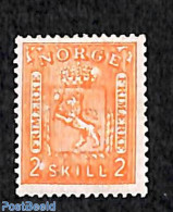 Norway 1867 2Sk Orange, Unused (hinged) - Nuevos