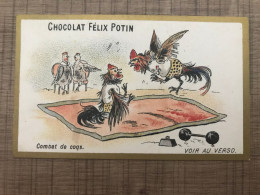 Chocolat Félix Potin Combat De Coqs - Sonstige & Ohne Zuordnung