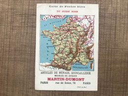 Carte De France Bijou Du Guide Rose MARTIN DUMONT - Autres & Non Classés